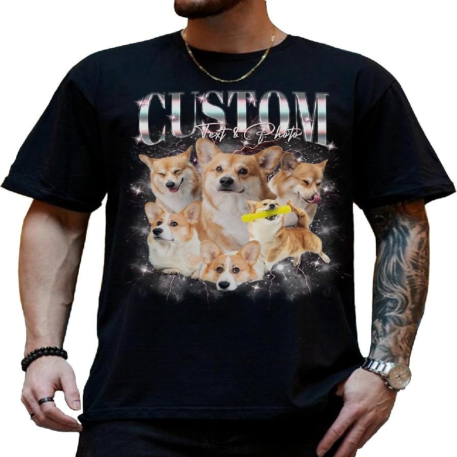 

Custom Girlfriend Rap Shirt - Personalized Face Photo Tee for Boyfriend - Vintage Graphic Shirts for Men XXXXXL чорний