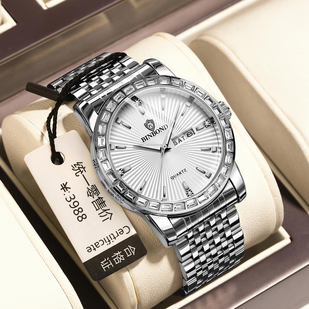 Men's Waterproof Luminous Running Alarm Clock Watch