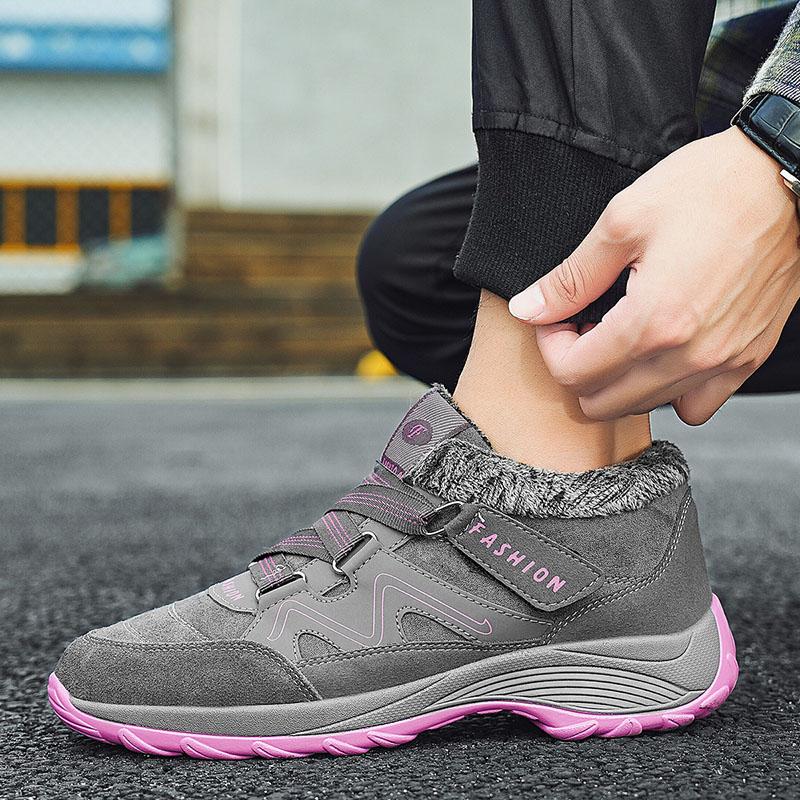 Fashion Casual Fleece Boots for Women Autumn Winter Warm Soft Comfy Lace-up Outdoor Sports Boots