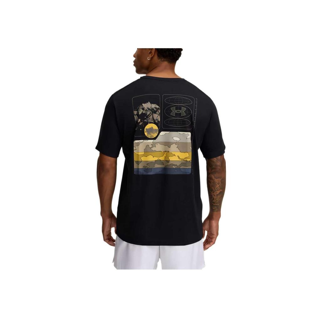 Under Armour Outdoor Mountain Comfortable Stylish Fitted Versatile Short Sleeve T-Shirt Men Tops Black 1390226-001