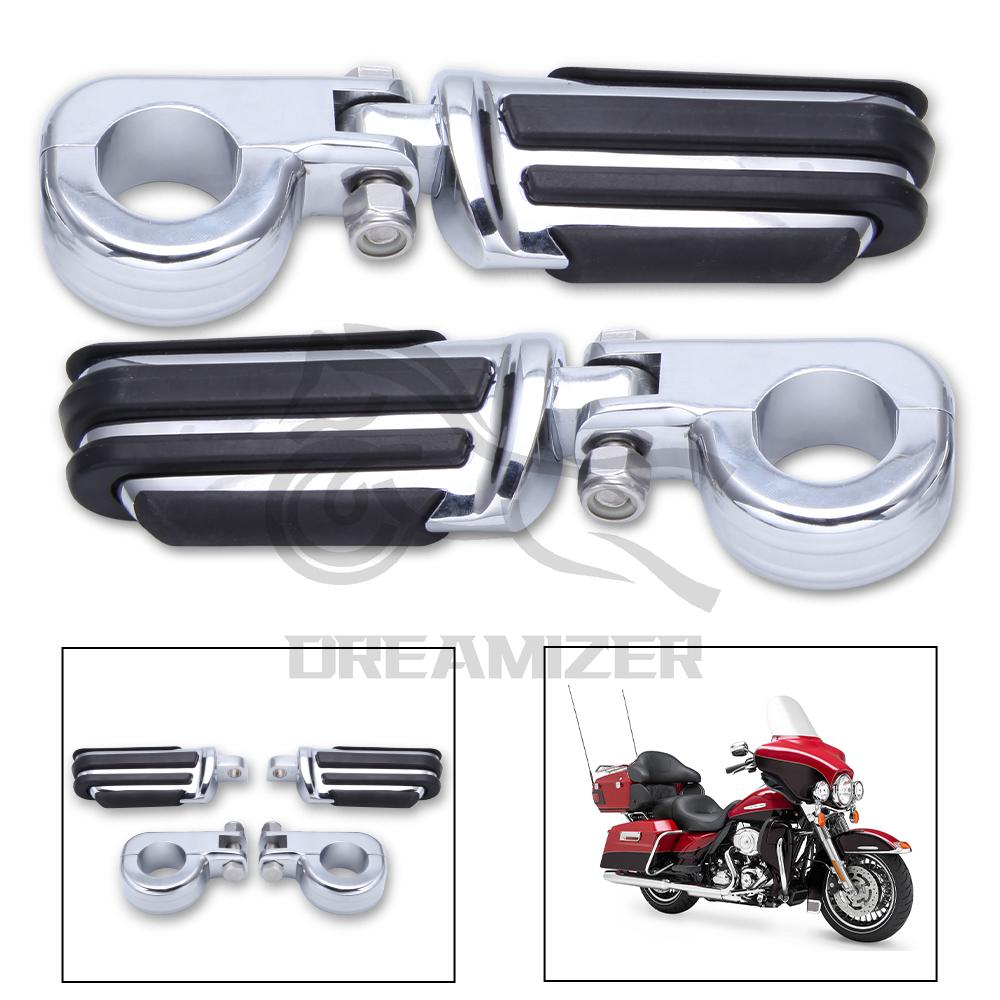 1.25" Highway Engine Bars Foot Pegs For Harley Electra Street Glide Road King Rest Pedals Bracket Clamps Motorcycle