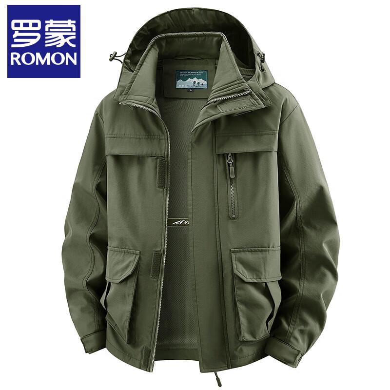 Romon Men's Spring Autumn Outdoor Casual Jacket