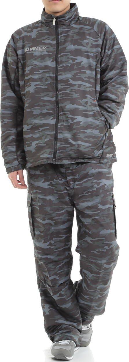 

Windbreaker Top and Bottom Set with Retroreflective Function and Water Repellent Fleece 5L Camouflage Black [Hummer] Men s Finish, Lining, Size, 62.