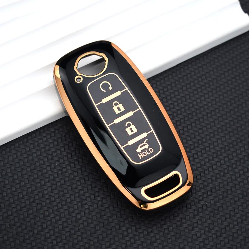 

3 4 Buttons Tpu Remote Key Case Cover Shell Fob Holder Keychain For Nissan X-Trail T33 Qashqai J12 Teana Altima Ariya