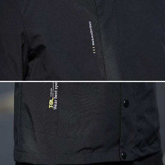 Herren-Herbst-Frühlingsmantel, winddicht, mit Kapuze, Plüsch, verdickt, lässig, einfarbig, abnehmbare Kapuze, Langarmtaschen, warme, mit Fleece gefütterte Winterjacke