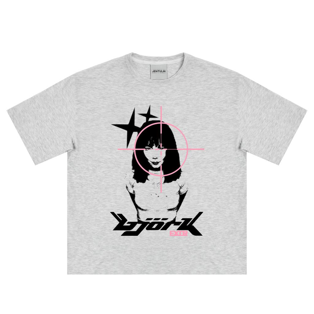 Harajuku Oversized Womens Clothing Face Graphic Y2k Tee Aesthetic Cotton Short Sleeve Tshirt Korean Fashion Streetwear Top Goth