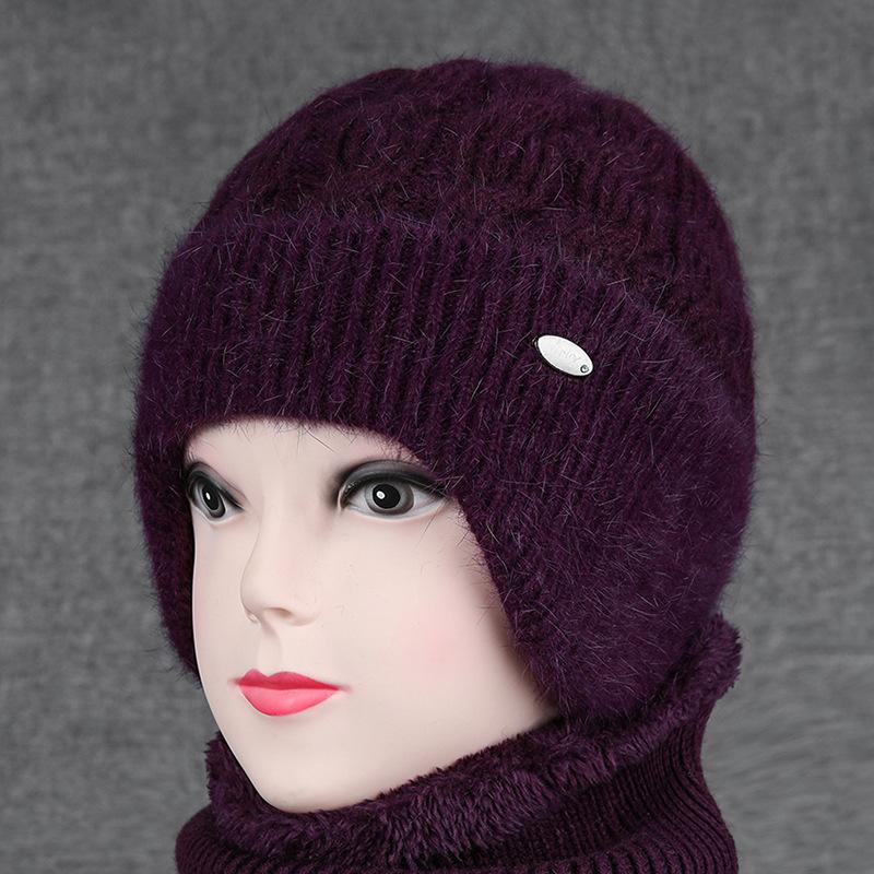 Pălărie Femei Iarnă Bunica Vârstnică Îngrămădită Groasă Caldă Protecție Urechi Pălărie Lână Iepure Mamă Vârstnică de Vârstă Mijlocie Pălărie Bumbac Rece