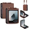 Crossbody Kartenfach Portemonnaie Leder Handyhülle für Samsung Galaxy Z Flip 8 7 6 5 4 3 5G Flip7 FE Flip8 Armband Lanyard Hülle