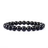 Set of 5 Pieces Round Beads Bracelet Adjustable 6 Mm Natural Beaded Stretchable Elastic Jewellery Bracelet Bangle for Women, Men, Girls, Boys, Unisex