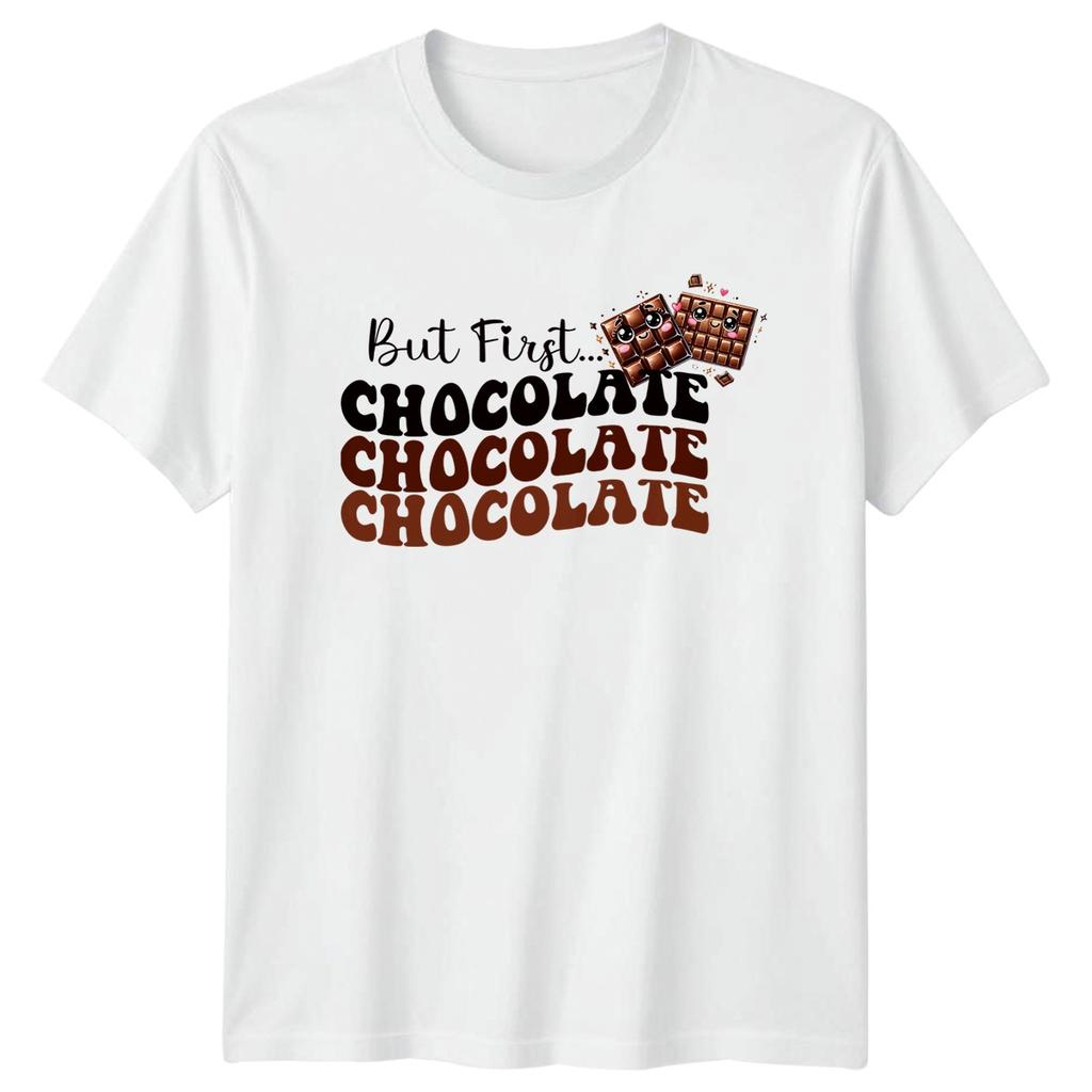 But First Chocolate Chocolate Chocolate Unisexs TShirt Tooth Valentines Day