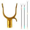 U Shaped Clothes Rod Joint Aluminum Alloy Durable Clothes Fork Head Portable Laundry Hanging Fork Household