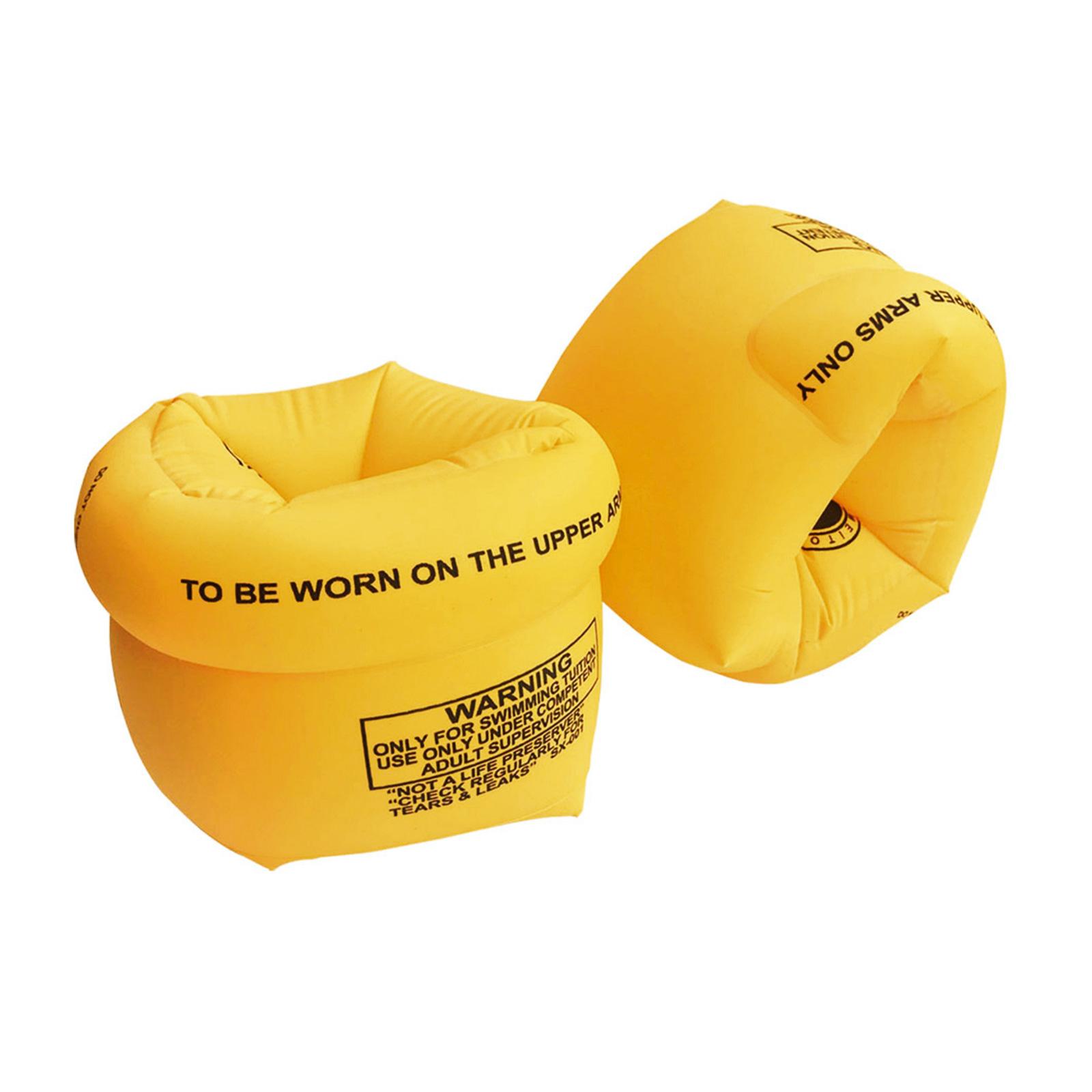 

1 пара надувных нарукавников для плавания, надувные нарукавники для плавания, рукава-поплавки, водные крылья, вспомогательные средства для обучения плаванию жёлтый