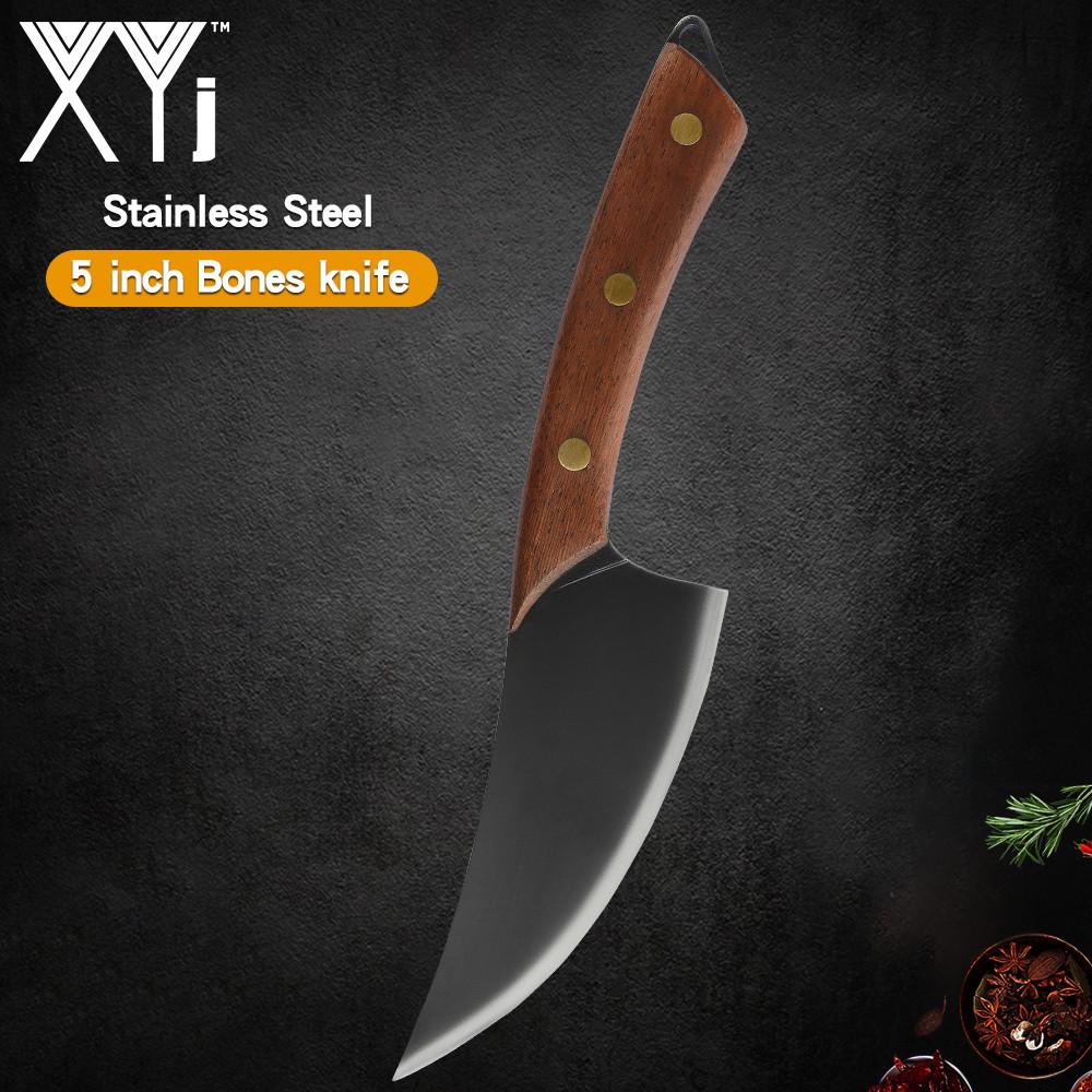 

Шеф-повар Нарезка нержавеющей стали Нож Full Tang Деревянная ручка Мясо Рыба Кулинария Инструменты для аксессуаров