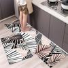Non-slip Kitchen Carpet Leaves Pattern Rugs for Bedroom Oilproof Home Entrance Door Foot Mat Kitchen Mats for Floor Waterproof