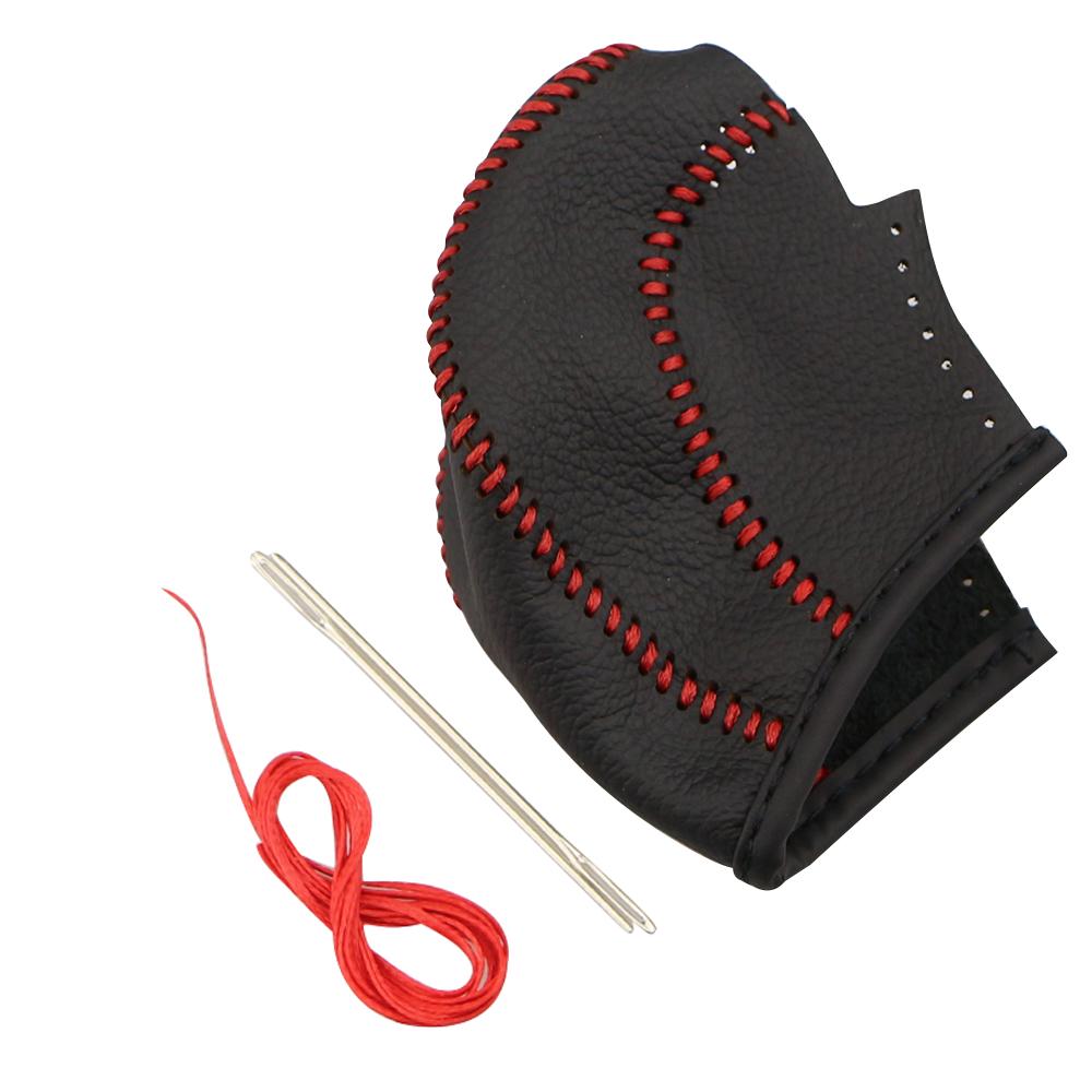 Leather Car Gear Shift Knob Cover Gear Collars for Volkswagen VW Polo Tiguan Golf 5 6 7 Mk7 Passat B5 B6 B7 CC Jetta AT