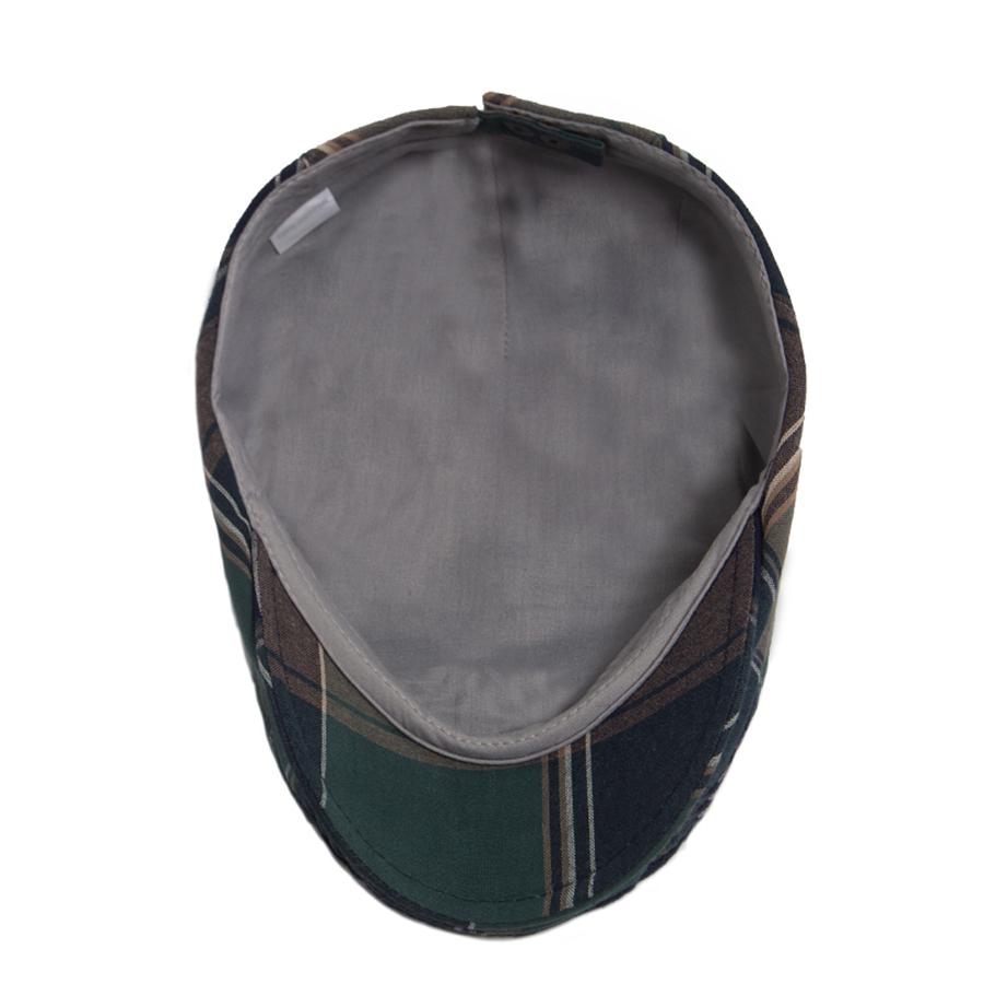 New Vintage Plaid Beret Men Women Visor Flat Cap Summer Thin Retro Soft Top Newsboy Hat Casual Female Berets Boina Adjustable