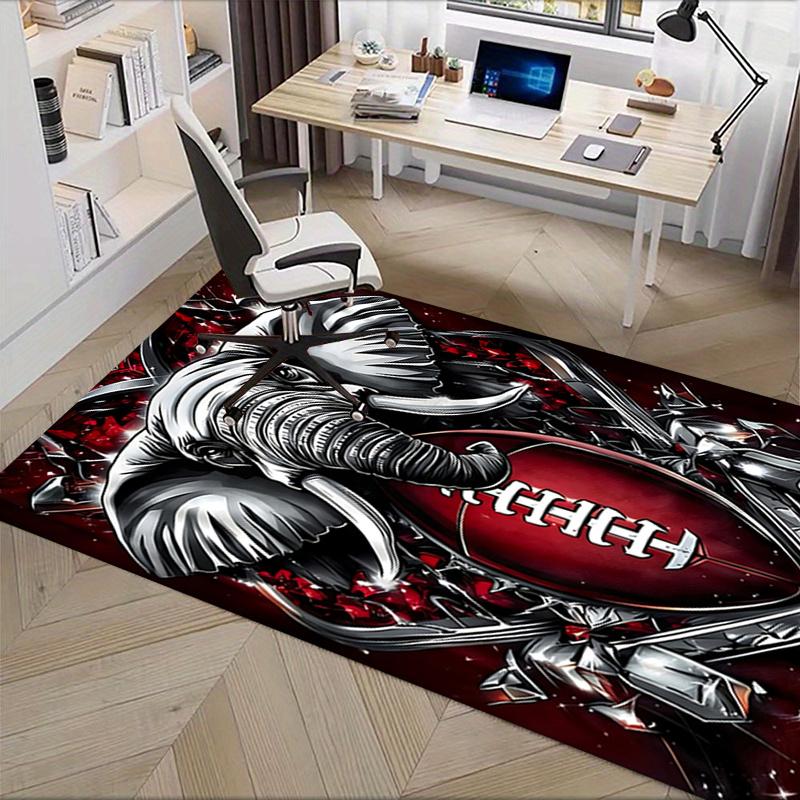 Elephant Football Chair Mat Office Carpet for Home Decor, Sofa Rug, Gift for Any Room