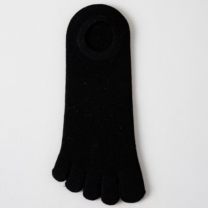 Men's Summer Low-Cut Breathable Five-Toe Socks - Sweat-Absorbent and Thin Invisible Socks