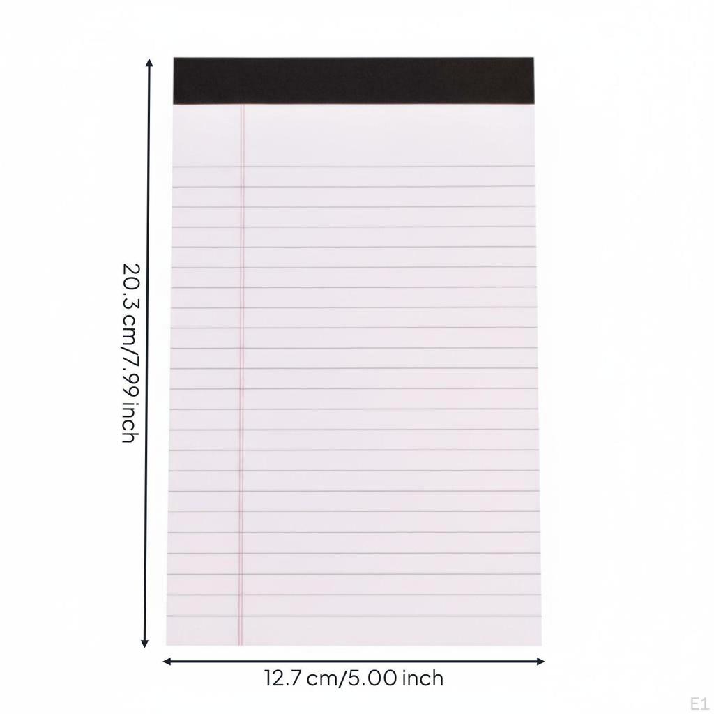 Medium Tearoff Notepad No Ink Bleed Lined Writing Pad Sturdy Backing Board for