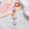 5Pcs Keychain Soft Expression Cloud Glitter Star Charm Key Chain Pendant with Alloy Buckle Schoolbag Decoration