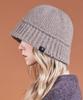 Bajal Monogram Label Wool Knit Bucket Hat Mocha