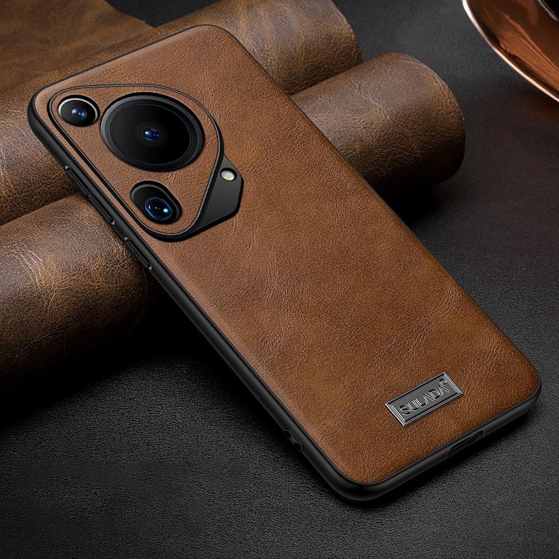 

SULADA For Huawei Pura 70 Ultra Phone Case PU Leather+TPU+PC Back Cover Brown