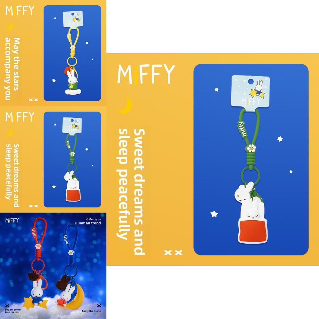 Miffy Star And Moon Resin Keychain With Resin Material For Kids And Collectors