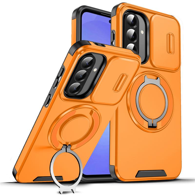 For Samsung Galaxy A13 A23 A14 A54 A04S A15 A25 A35 A55 A05 A05S A16 A26 A36 A56 A06 Armor Case Car Magnetic Ring Protect Cover