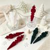 6pcs/Box Velvet Ball Christmas Tree Ornament Plastic Cone Ornaments  New Year Decor