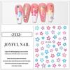 Trendy Gradient Heart & Star Nail Art Stickers - Cute Five-Pointed Star Design for Beautiful Nails