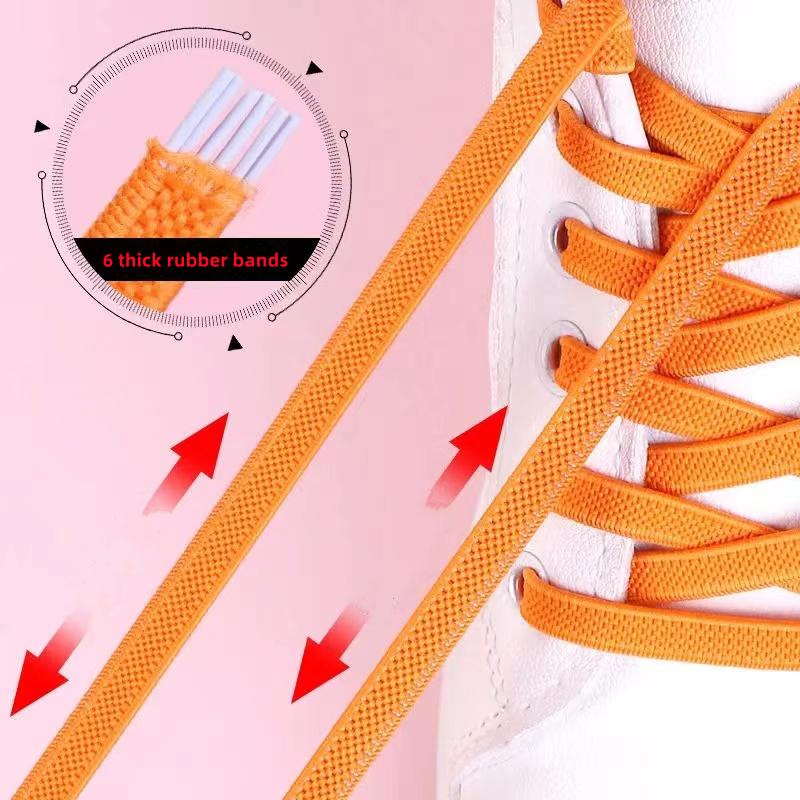 Keine Krawatte Schnürsenkel Elastische Schnürsenkel Sneaker Flache Schnürsenkel ohne Krawatten Schnelle Schnürsenkel für Schuhe Kinder Erwachsene Einheitsgröße für Alle Schuhe