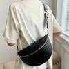 Casual Chest Bag For Women 2025 Large Leather Travel Crossbody Bag Ladies Half Moon Belt Bag Banana Bag Female Street Fanny Pack