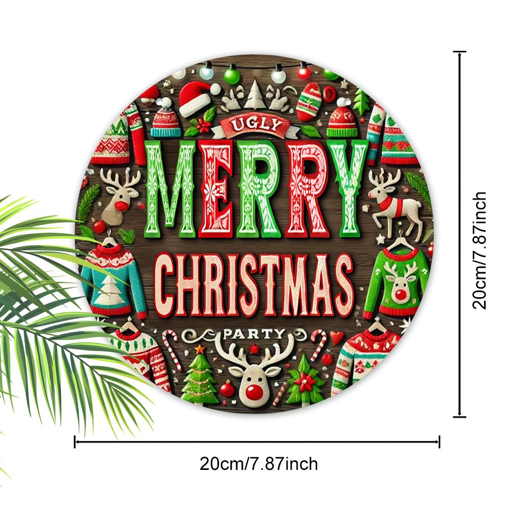 Christmas decoration sign,indoor hanging decorations,2D flat Wooden products with "MERRY CHRISTMAS"logo,Christmas gifts for friends and family