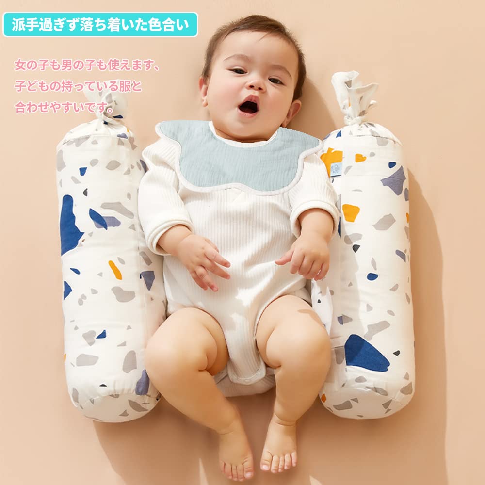 MIPOHAM Waterproof Gauze for Baby Girls and 3D Solid Color Stylish Gift Set 1 Solid Bibs, 360°, Boys, Bibs, Breathable, Absorbent, Soft, Cotton, (5