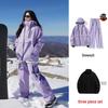 Ski Resort's Trendy Waterproof & Windproof Ski Suit Set for Men & Women, Fleece-Lined, Thickened, Plus Size, Warm
