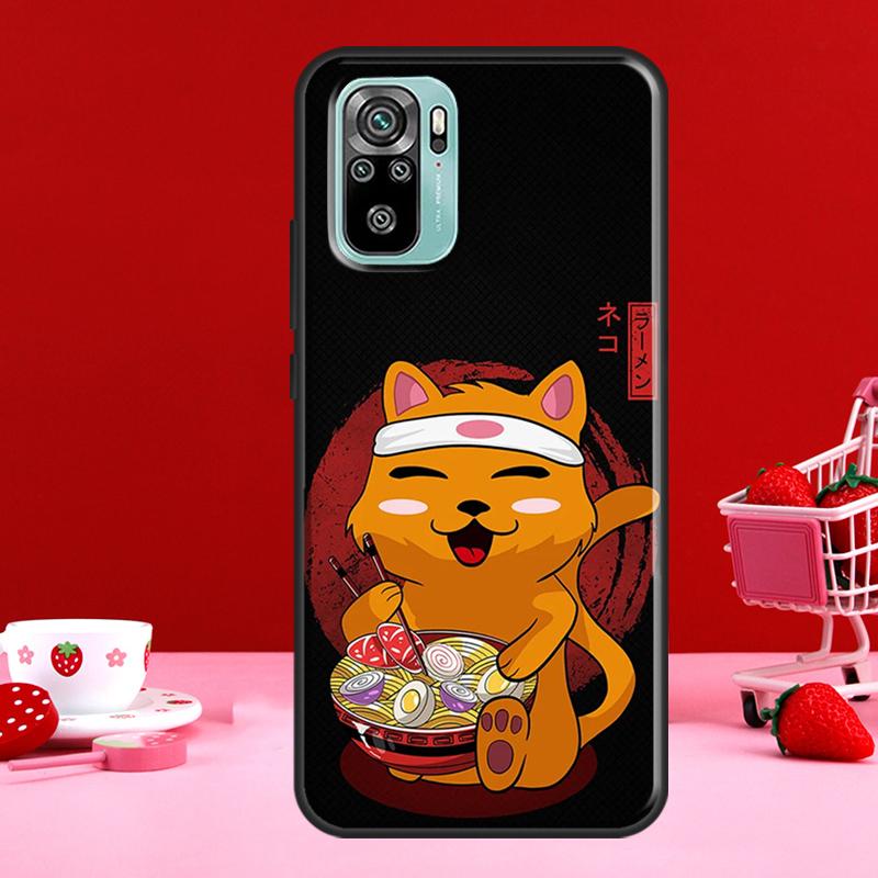 

Чехол Ramen Cat в японском стиле для Redmi Note 11 Pro, чехол для Redmi Note 10 Pro Note 9 Pro Note 8 Pro 9S 10S 11S 9A 9C 9T Redmi Note 11 Pro