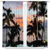 2pcs- Korean-style palm and coconut tree polyester curtains, pole bag curtains 42*84, bedroom, living room, home room decoration