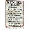 Rolig metallskylt Köksregler Skylt Rustik Heminredning Konst Gåva