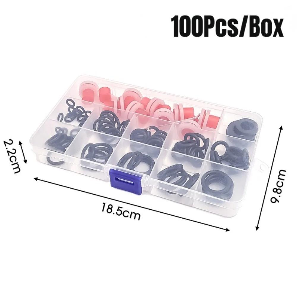 

New 100Pcs/Box Universal Faucet Gasket Wear-resistant Waterproof Faucet Seal O-Ring Corrosion-resistant Plumbing Rubber Gasket