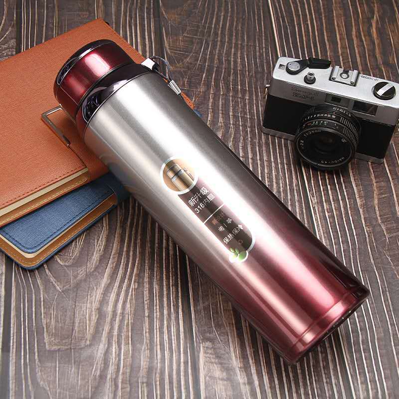 Large Capacity Multi-function Thermos Cup 1000ml Vacuum Flasks Portable Stainless Steel Thermos Cup Water Bottle Travel Tea Mug Office Thermos Cup