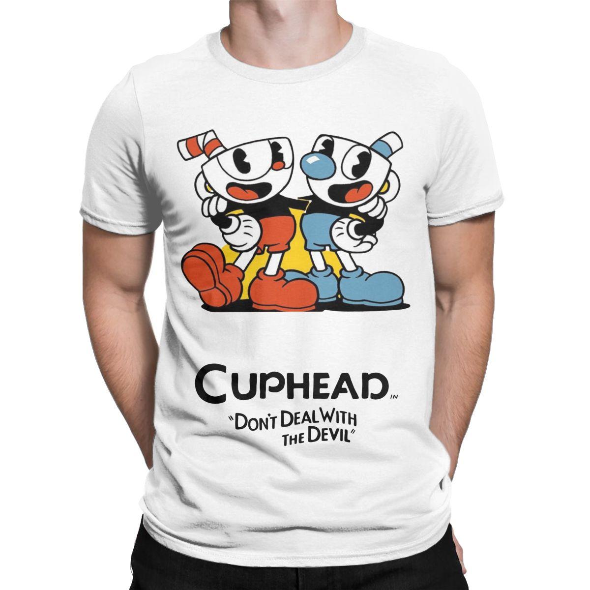 

Чоловічі футболки CUPHEAD Don t Deal With Devil Відеоігри Mugman Бавовняний одяг Вінтажні футболки з коротким рукавом з круглим вирізом Принт XL