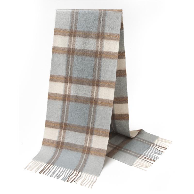 2025 British Plaid Wool Scarf for Men & Women - Warm, Autumn/Winter Style