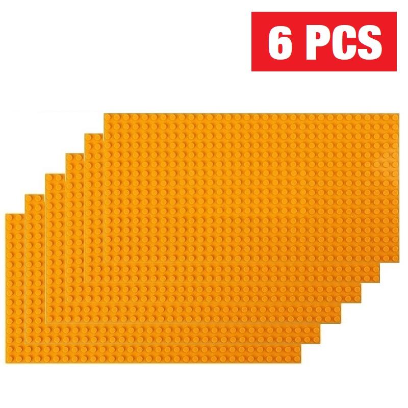 6PC Classic Base Plate 32x32 16x32 Dots Base Plate Bricks DIY Assembly ABS Plastic Building Blocks Compatible Brand Figures City