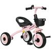 Kinder Dreirad, Dreirad, mit verstellbarem Sitz, Korb, Klingel, für Alter 2-5 Jahre - Rosa