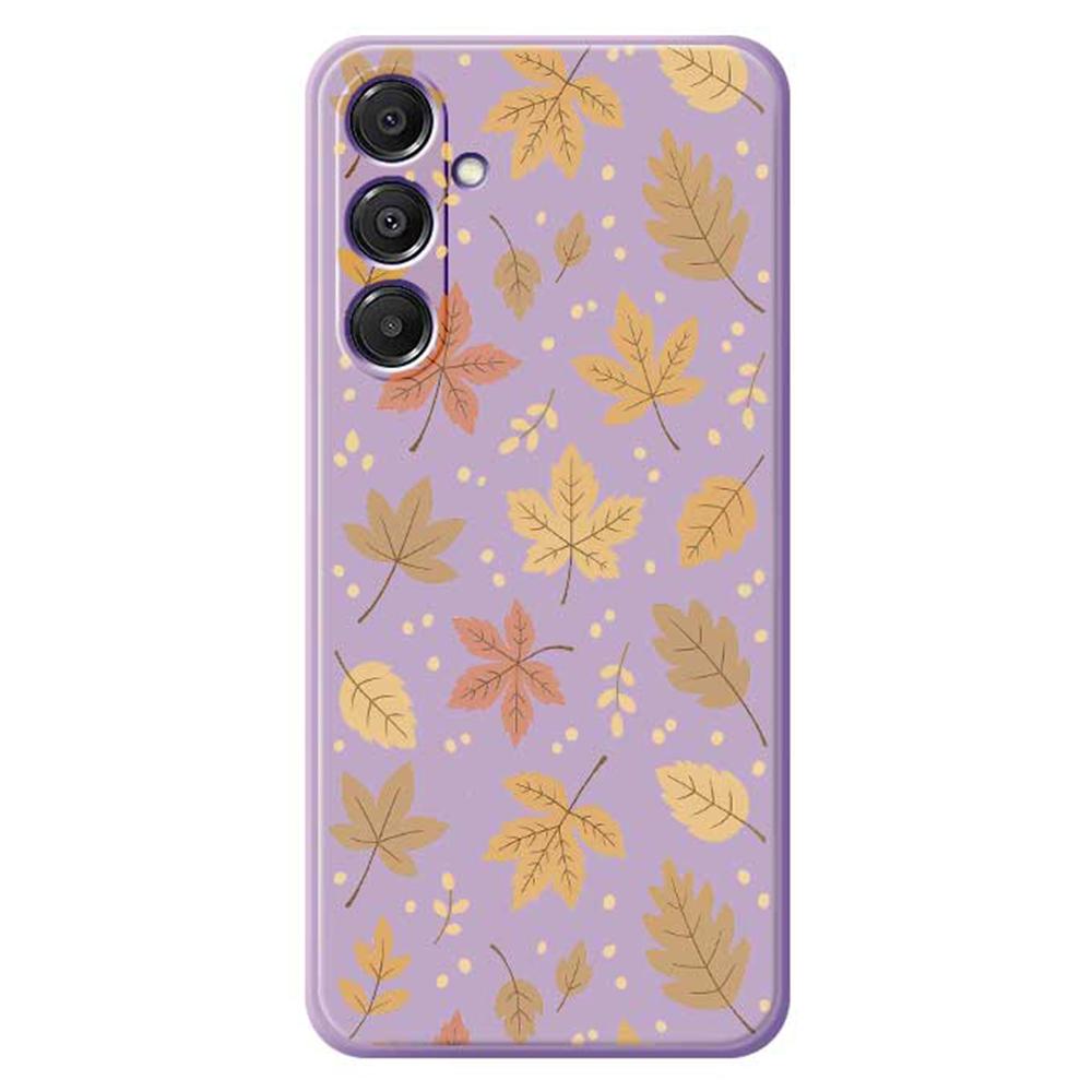 For Samsung Galaxy A16 5G/4G Case Leaves Pattern Printing Straight Edge TPU Phone Back Cover