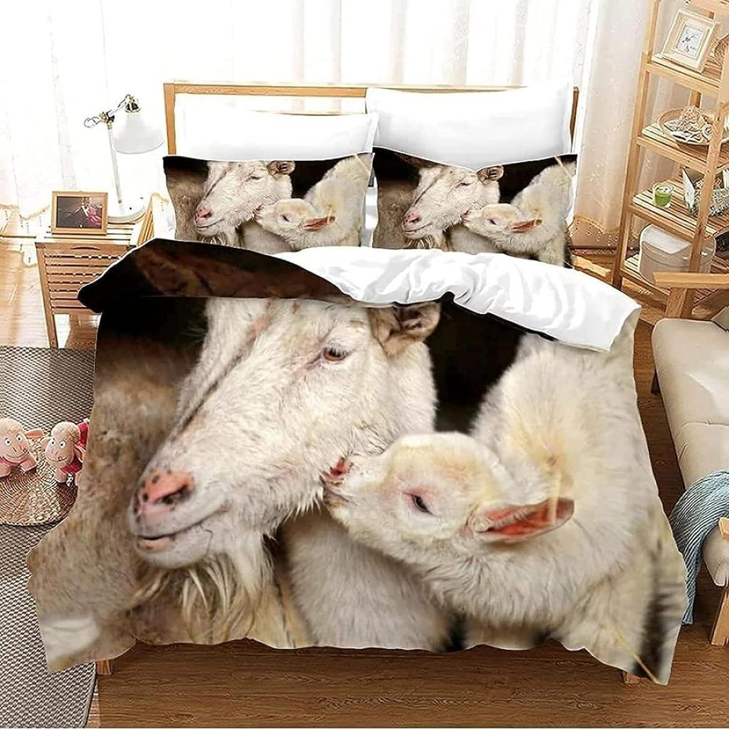 Sheep Duvet Cover Set For Kids Teens Comforter Covers Lightweight Down Room Decor Queen Size 2 Pillowcase 1 Duvet Cover No Quilt