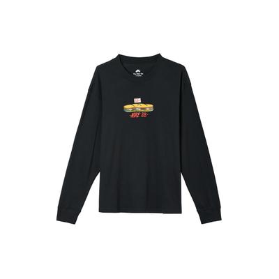 SB American Vintage Soft Comfortable Loose Fit Drop Shoulder Casual Long Sleeve T-Shirt Men Tops Black HJ0807-010