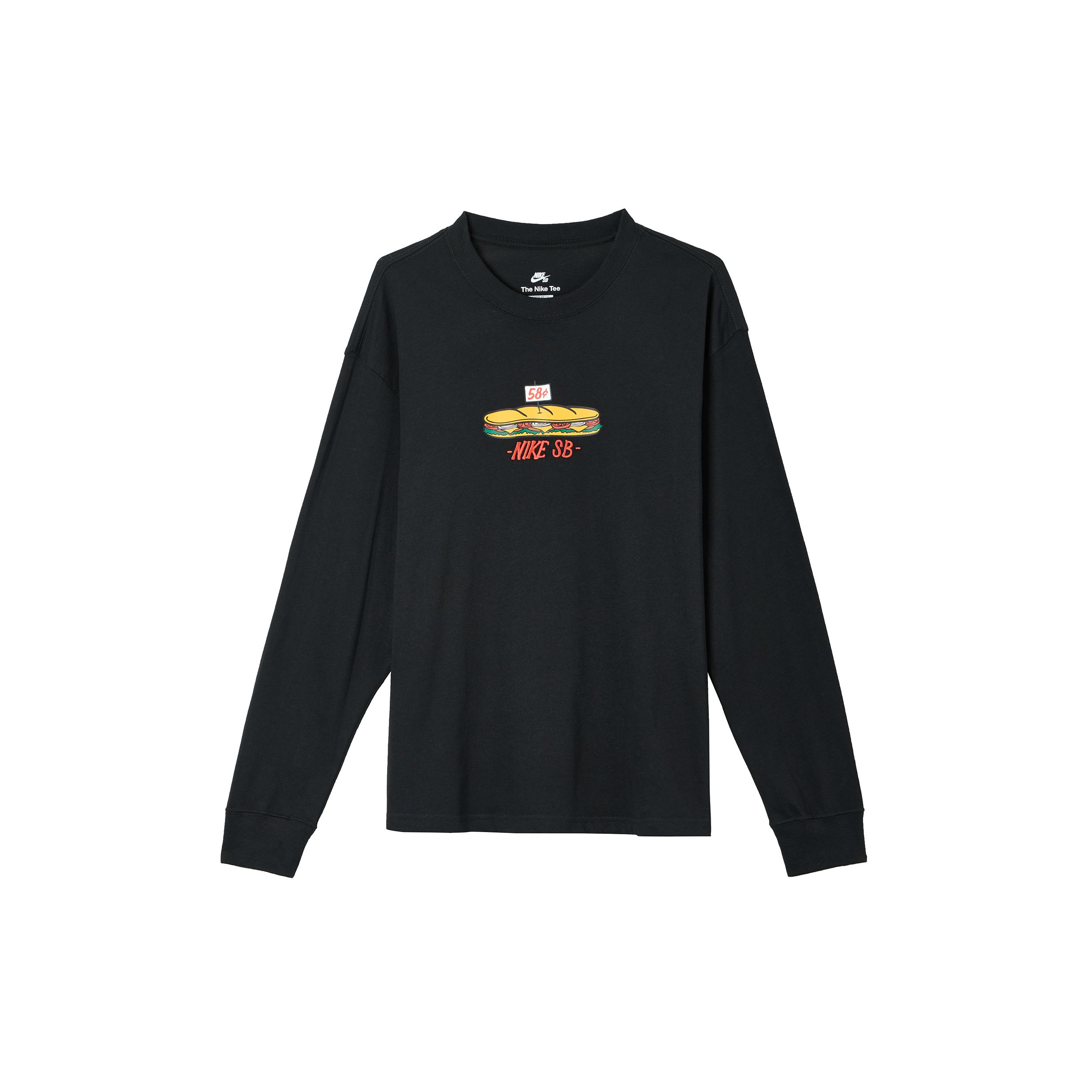 

Nike SB American Vintage Soft Comfortable Loose Fit Drop Shoulder Casual Long Sleeve T-Shirt Men Tops Black HJ0807-010 XS