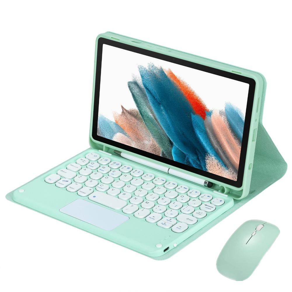 For Samsung Galaxy Tab A9 Case 8.7 Inch with Bluetooth Keyboard Silicone Cover Pen Holder Shockproof X115
