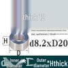 Außen-Ø 20mm Aluminiumlegierung Flache Unterlegscheibe Abstandshalter mit M6/M8/M10/M12 Innenloch - Metallwellenbuchse Isoliersäule.